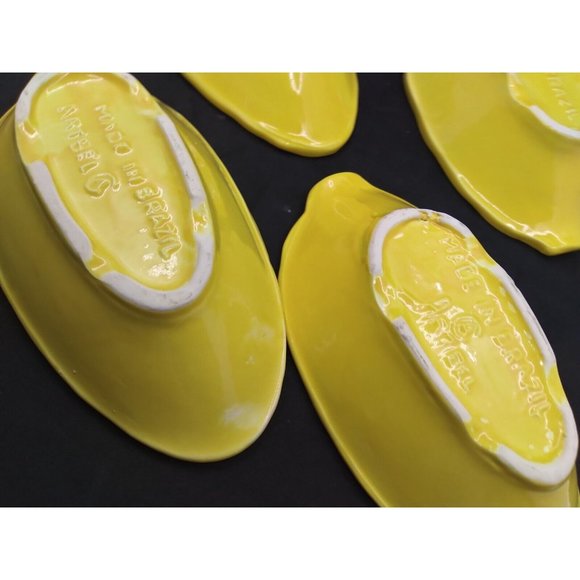 Vintage set 4 Artbel Brazil mid century Majolica style Corn Cob trays - Picture 10 of 11